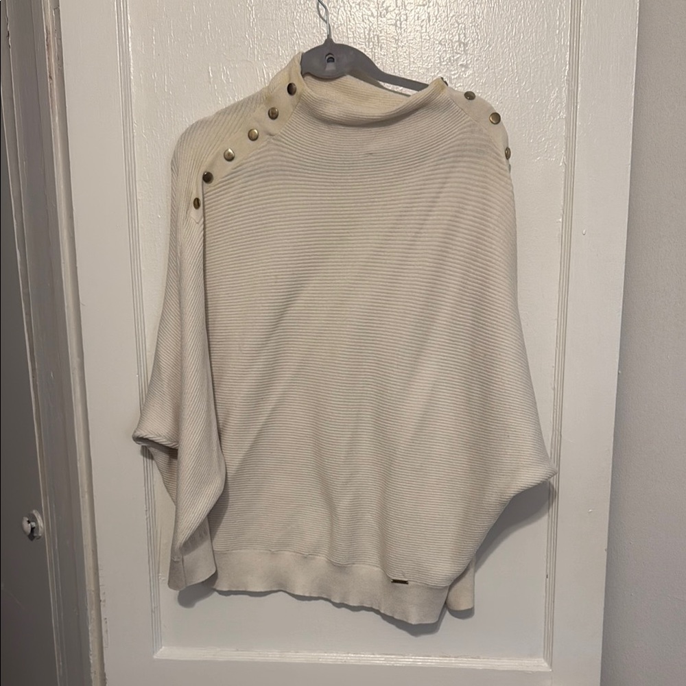 Elie Tahari Cream Cowl Neck Sweater